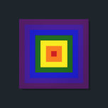 Impressão Em Tela Praça Arco-íris<br><div class="desc">Mostre seu amor pela cor com um arco-íris geométrico. Uma série de quadrados vermelhos,  laranja,  amarelo,  verde,  azul,  índigo e violeta irradia do centro desta design festiva. Imagem de pixel 5400 x 5400 criada digitalmente. Copyright ©2011 Claire E. Skinner,  Todos os direitos reservados.</div>
