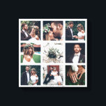 Impressão Em Tela Praça de Fotos de Casamento da Colagem Personaliza<br><div class="desc">Crie sua própria tela imprimindo arte de parede com seu próprio casamento,  aniversário,  noivado,  aniversário e fotos especiais.</div>