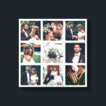 Impressão Em Tela Praça de Fotos de Casamento da Colagem Personaliza<br><div class="desc">Crie sua própria tela imprimindo arte de parede com seu próprio casamento,  aniversário,  noivado,  aniversário e fotos especiais.</div>