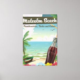 Impressão Em Tela Praia de Malcolm, Providenciales, turcos e Caicos
