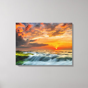 Impressão Em Tela Praia de Manyar no nascer do sol