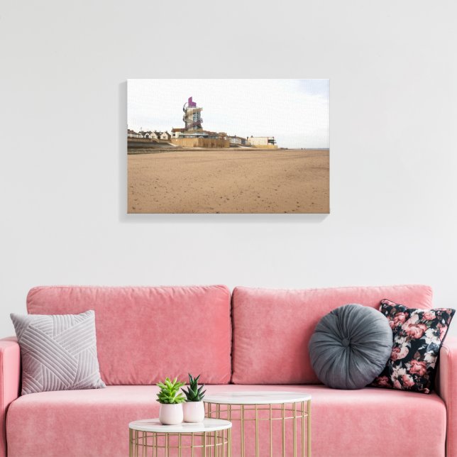 Impressão Em Tela Praia de Redcar e Beacon (Insitu(Sala de estar))