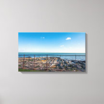 Praia de Rocky na Irlanda (Greystones)