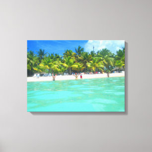 Impressão Em Tela PRAIA DE SAONA NA TELA  20 "x 16"