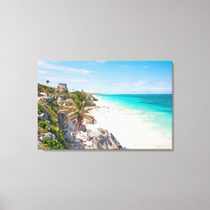 Impressão Em Tela Praia de Tulum