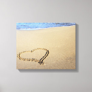 Impressão Em Tela Praia do coração do amor