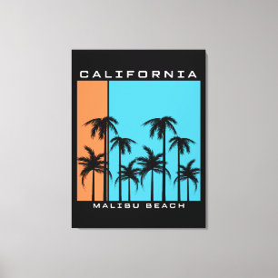 Impressão Em Tela Praia Malibu Califórnia