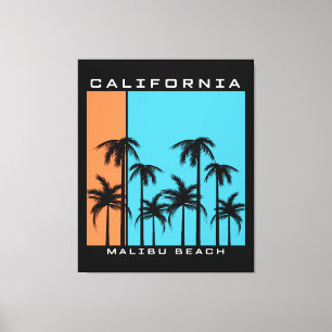Impressão Em Tela Praia Malibu Califórnia