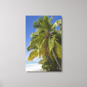 Impressão Em Tela Praia na ilha One Foot, Aitutaki, Ilhas Cook