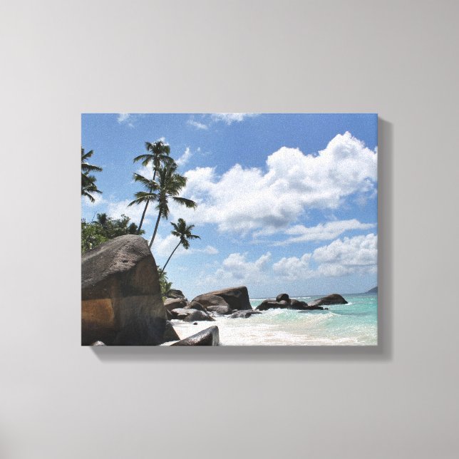 Impressão Em Tela praia nas Seychelles (Frente)