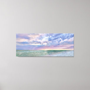 Impressão Em Tela Praia — Pastel Sascape Belas Arte