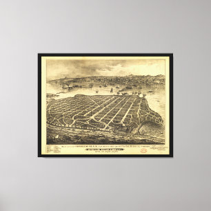 Impressão Em Tela Praia San Diego Califórnia de Coronado (1880)