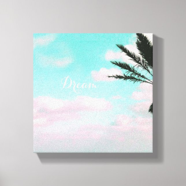 Impressão Em Tela Praia Tropical, Sonho, Vista Oceânica, Palma, Lind (Frente)