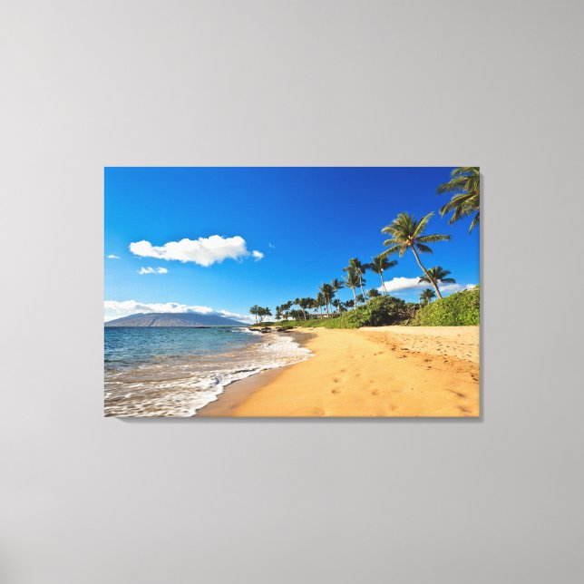Impressão Em Tela Praias Tropicais | Wailea, Maui, Havaí (Frente)