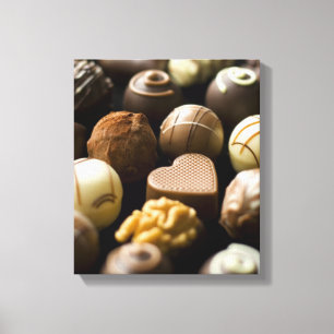 Impressão Em Tela Pralines deliciosos do chocolate