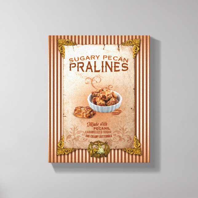 Impressão Em Tela Pralines do Pecan da Louisiana (Frente)