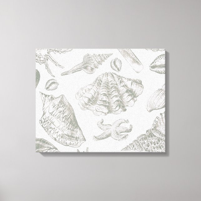 Impressão Em Tela Prateleiras de Arte Suave de Seashell (Frente)