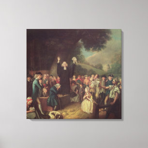 Impressão Em Tela Preaching de George Whitefield