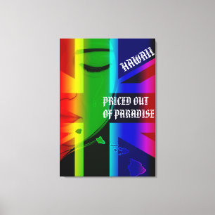 Impressão Em Tela PREÇOS FORA DO PARADISE CRYING WAHINE HIFlagIsland