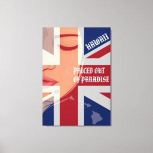 Impressão Em Tela PREÇOS FORA DO PARAÍSO QUE CHORA HIIslandsFlag