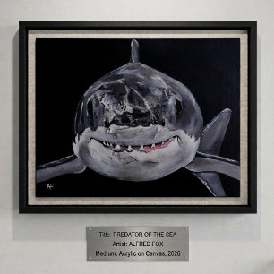Impressão Em Tela Predador do Mar Pintura por Alfred Fox