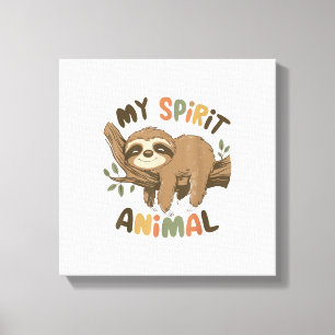 Impressão Em Tela Preguiça Meu Animal Espiritual Gráfico Preguiça Di