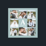 Impressão Em Tela Presente da família de casamento multifomonograma<br><div class="desc">Presente da família do casamento com multifomonograma. Casamento ideal,  nova casa,  aniversário,  aniversário ou presente de Natal. Uma maneira divertida de mostrar todas as suas belas fotografias.</div>