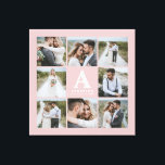 Impressão Em Tela Presente da família de casamento multifomonograma<br><div class="desc">Presente da família do casamento com multifomonograma. Casamento ideal,  nova casa,  aniversário,  aniversário ou presente de Natal. Uma maneira divertida de mostrar todas as suas belas fotografias.</div>