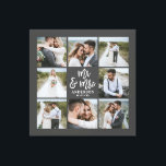 Impressão Em Tela Presente da família de casamento multifomonograma<br><div class="desc">Presente da família do casamento com multifomonograma. Casamento ideal,  nova casa,  aniversário,  aniversário ou presente de Natal. Uma maneira divertida de mostrar todas as suas belas fotografias.</div>