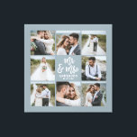 Impressão Em Tela Presente da família de casamento multifomonograma<br><div class="desc">Presente da família do casamento com multifomonograma. Casamento ideal,  nova casa,  aniversário,  aniversário ou presente de Natal. Uma maneira divertida de mostrar todas as suas belas fotografias.</div>