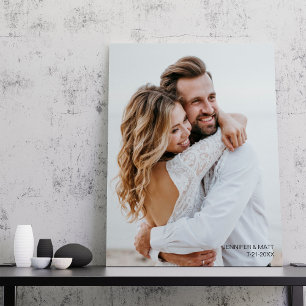 Impressão Em Tela Presente de Aniversário de Casamento com Foto de C