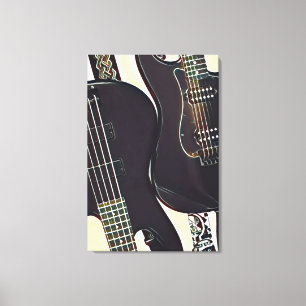 Impressão Em Tela Presente de aniversário guitarrista da Vintage
