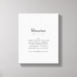 Impressão Em Tela Presente de Apreciação de Definição Bibliotecária