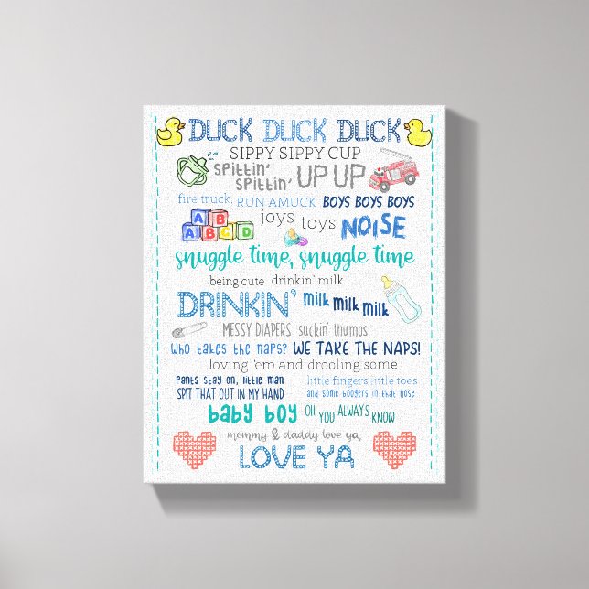 Impressão Em Tela Presente de arte de berçário engraçado do paródia  (Frente)