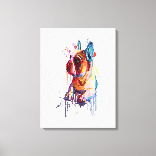 Impressão Em Tela Presente de Arte de Desenho à Mão Francesa (Frente)