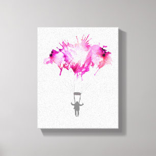 Impressão Em Tela Presente de Arte de Paraquedismo Skydiving Skydive