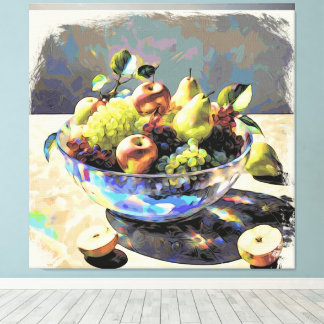 Impressão Em Tela *~* Presente de Arte. Life SC6 Fruta Crystal Bowl