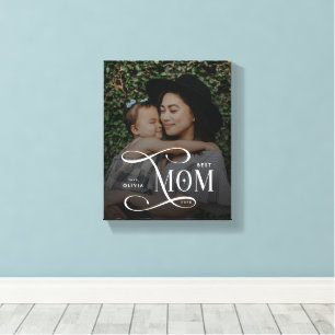 Impressão Em Tela Presente de Dia das Mães Foto Moderna Melhor Mãe d