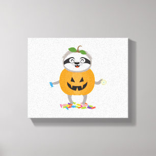 Impressão Em Tela Presente de fantasia de Pumpkin Sloth Halloween