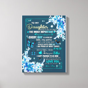 Impressão Em Tela Presente de Filha Carta À Minha Filha Da Mãe