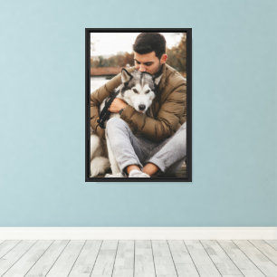Impressão Em Tela Presente de Foto de Cachorro e Pai de Cachorro