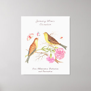 Impressão Em Tela Presente de Nascimento do Dia de Nascimento do Flo