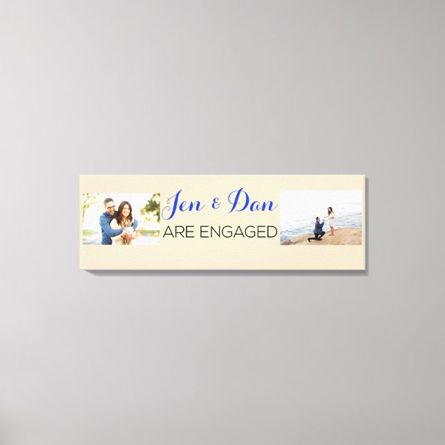 Impressão Em Tela Presente de Noivado Personalizado (Frente)