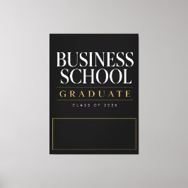 Impressão Em Tela Presente de Nome Personalizado Graduado em Negócio