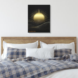 Impressão Em Tela Presente de Tela de Arte Minimalista Golden Horizo