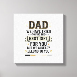 Impressão Em Tela Presente do Papai Pertence a Você Camiseta Vetoria