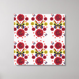 Impressão Em Tela Presente Floral de Borboleta da Primavera Personal