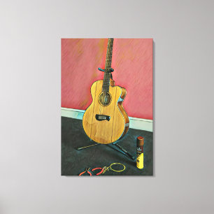 Impressão Em Tela Presente para guitarrista músico