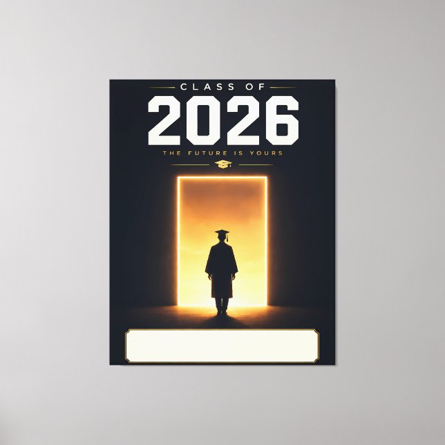 Impressão Em Tela Presente Personalizado com Nome para Formatura da  (Frente)