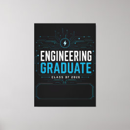 Impressão Em Tela Presente Personalizado com Nome para Graduado em E